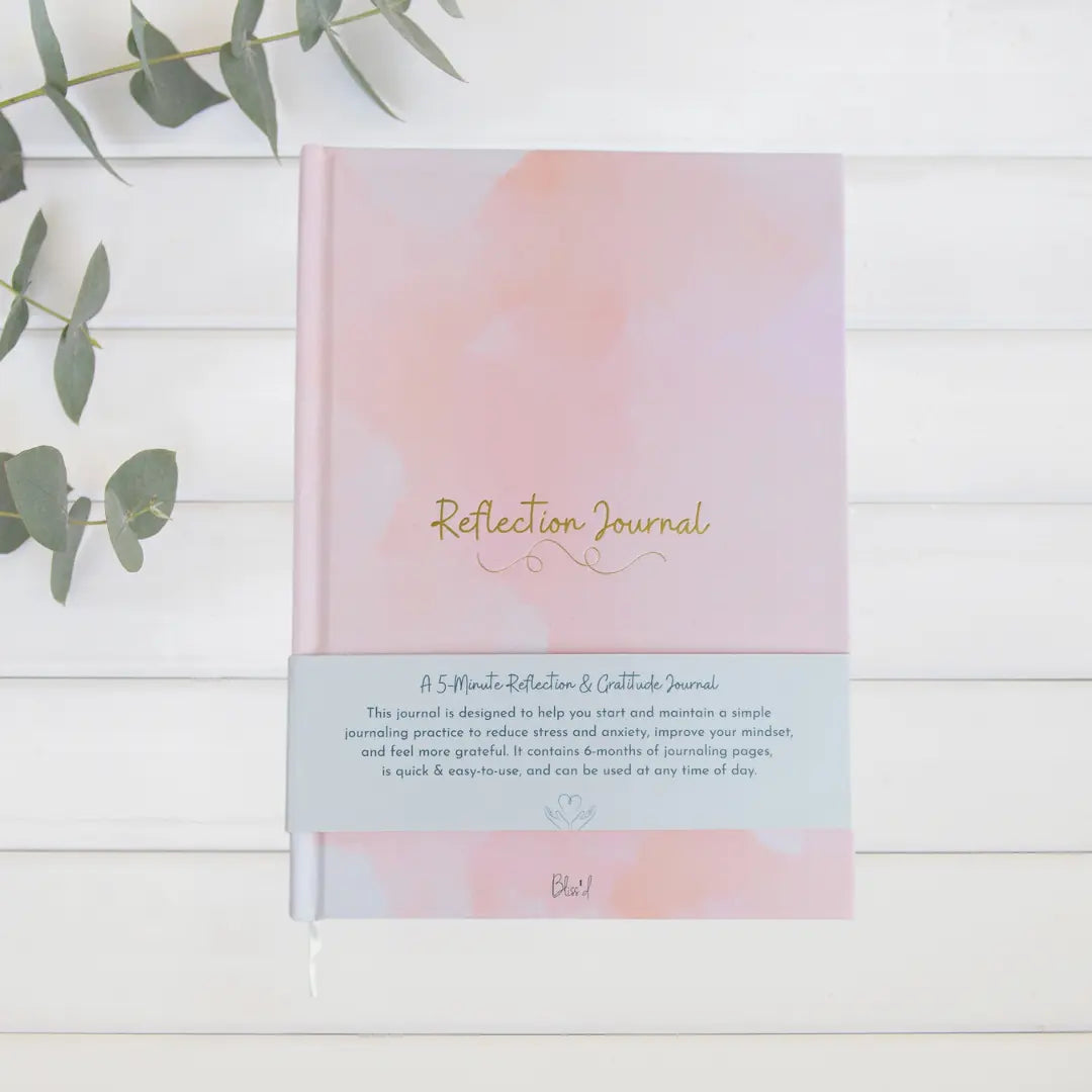 Mind + Body Self-Care Bundle: Reflection Journal & Rose Quartz Gua Sha Bliss&