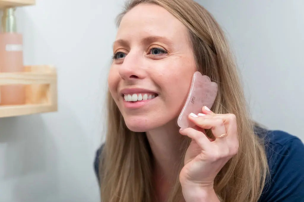 Mind + Body Self-Care Bundle: Reflection Journal & Rose Quartz Gua Sha Bliss&