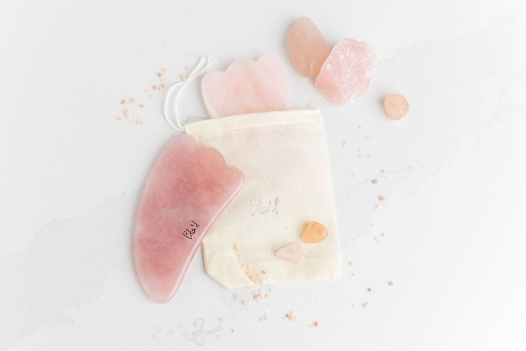 Rose Quartz Gua Sha Crystal Massage Tool