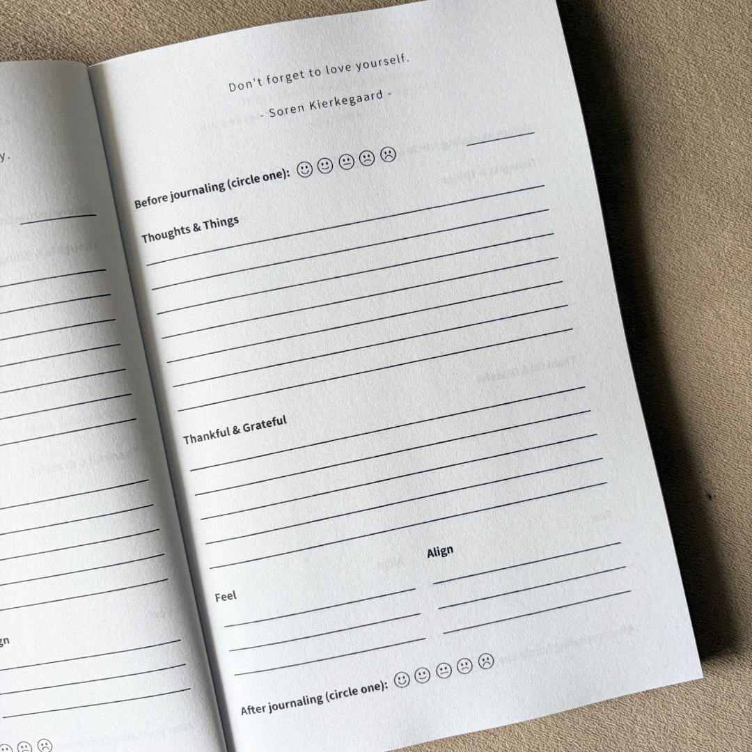 Interior daily journaling page from Magic, daily journal for beginners