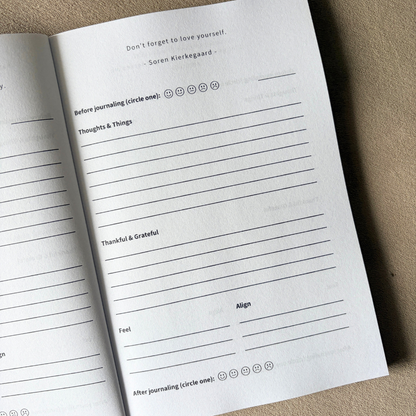 Interior daily journaling page from Magic, daily journal for beginners