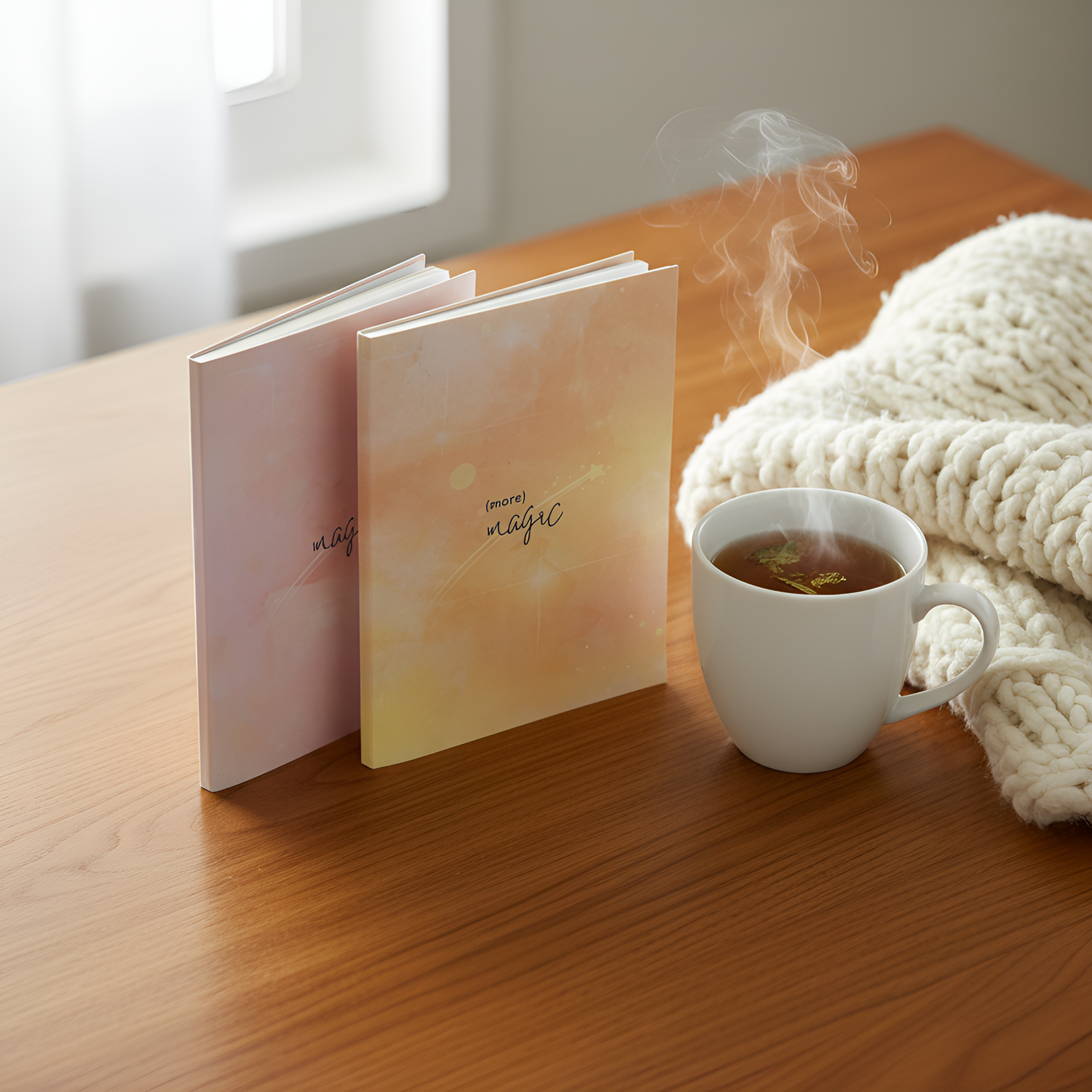 Manifestation journals for beginners Magic and (more) Magic standing upright with steaming tea 