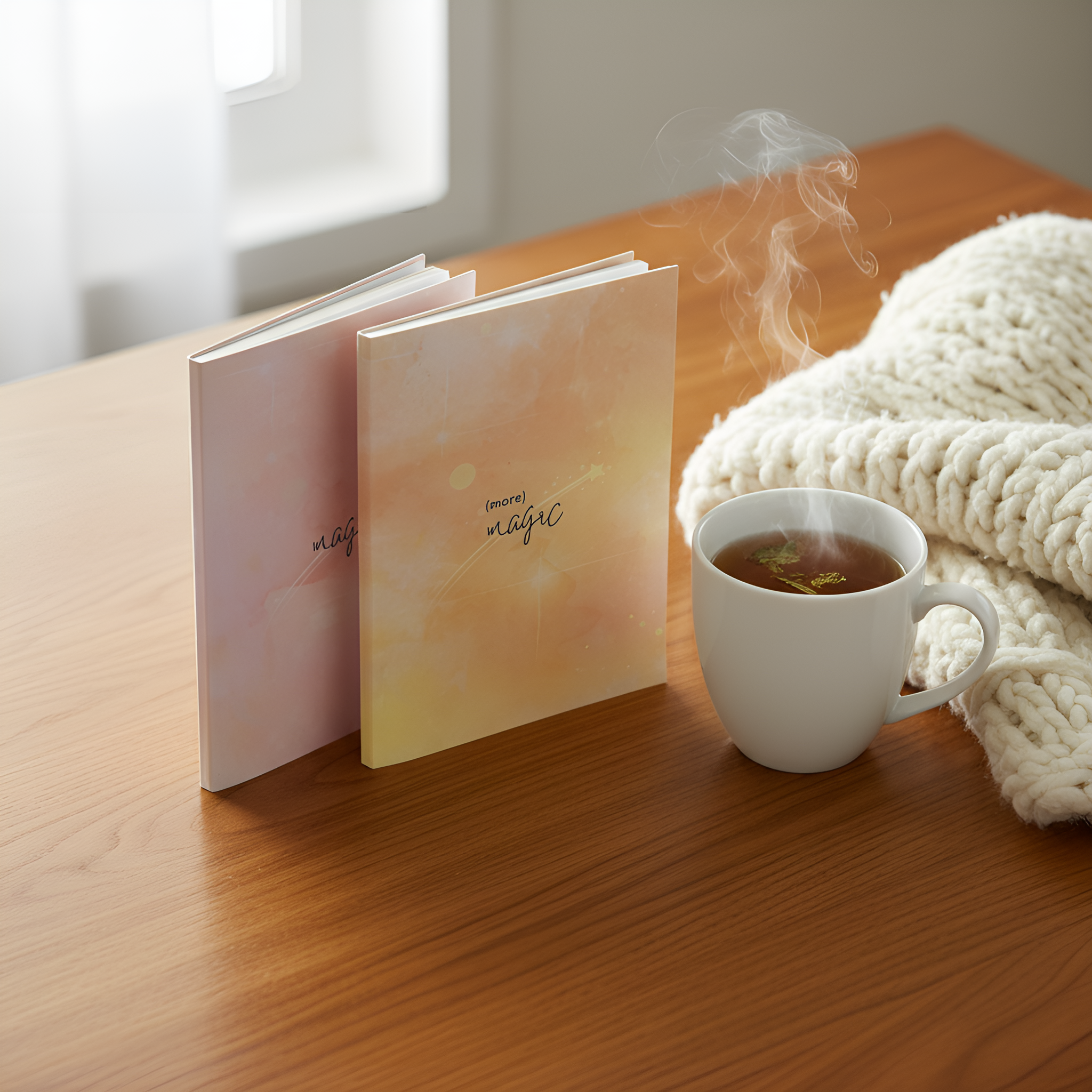 Manifestation journals for beginners Magic and (more) Magic standing upright with steaming tea 