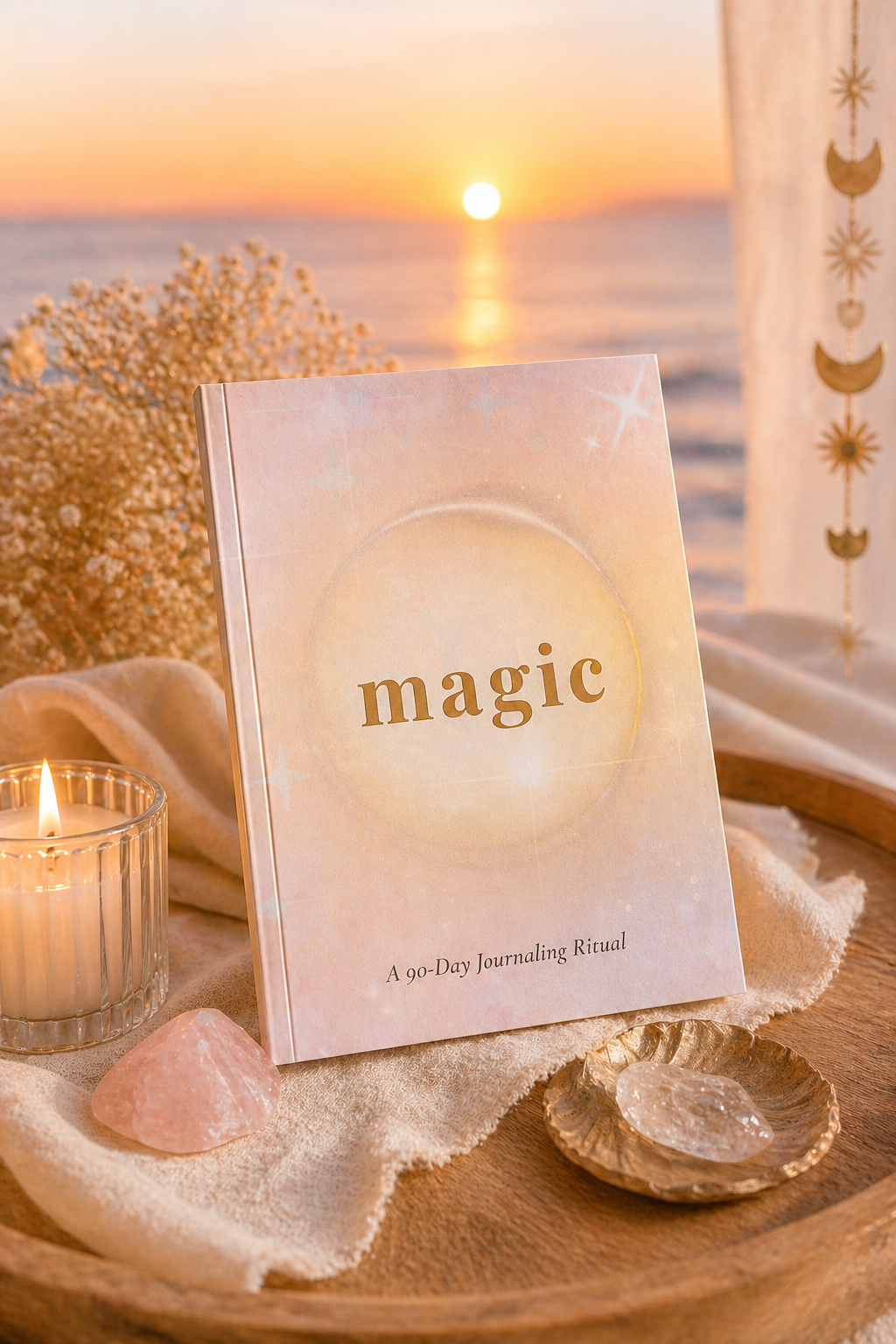 Beginner manifestation journal titled Magic by Bliss&