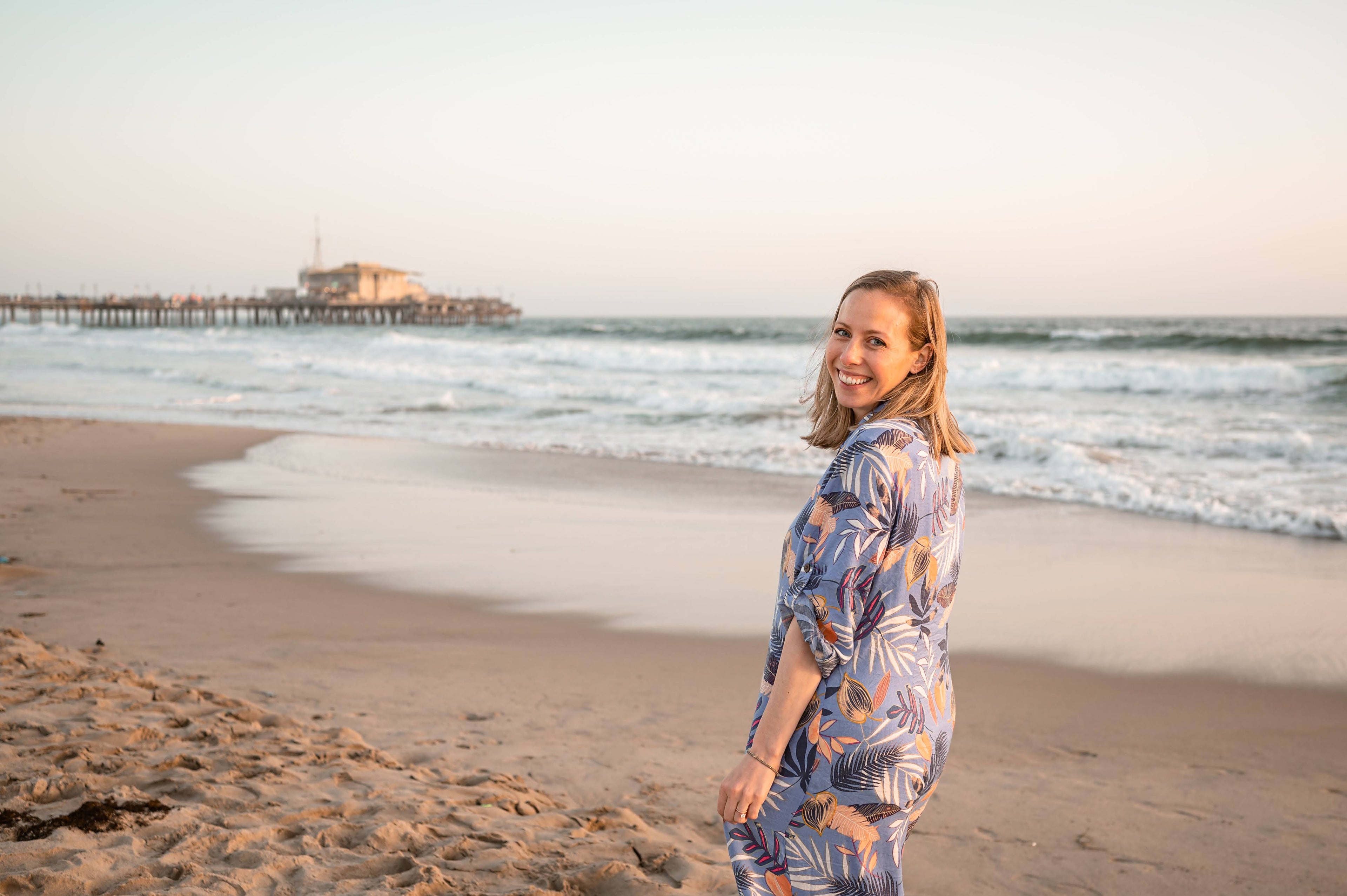 Bliss'd founder Allie Mirosevic on Santa Monica beach